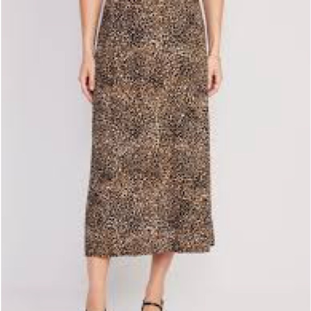 Old Navy Brown and Black Midi Pencil Skirt for Night Out
